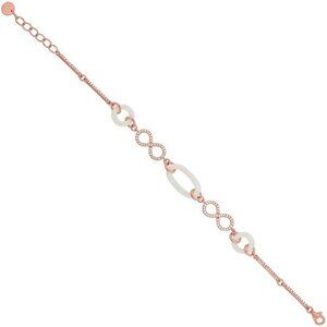 Unique Rose Gold Plated CZ Infinity Bracelet